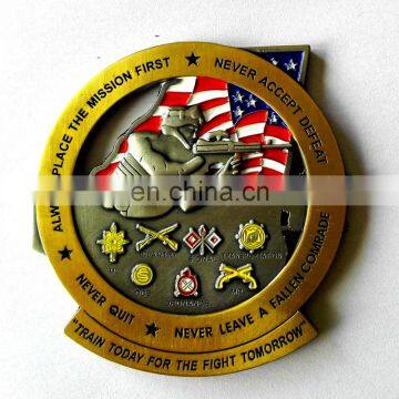 Metal custom military gold coins antique