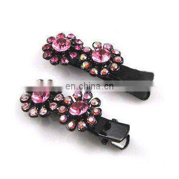 2013 newest fashion alloy flower rhinestone hair clip