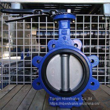 Ductile Iron Stainless Steel Lug Type Butterfly Valve Hand Operated