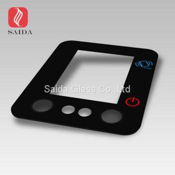 0.7mm Chemical Strengthened Cover Glass 4.3inch for Payment Terminal With Semi-transparent Black Color photo-3