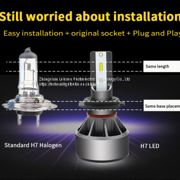 9007 HB5 6000LM CSP LED Headlight Conversion Kit, Hi/Lo Beam Headlamp, Dual Beam Head Light, Halogen Head Light Replacement, 6500K Xenon White, 1 Pair- 1 Year Warranty photo-3