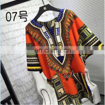 stock new africa printing design dashiki tops thailand shirt