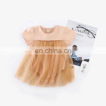 New Design Newborn Baby Girl Clothes Summer Short Sleeve Princess Romper Dresses Baby Girl Clothes photo-2
