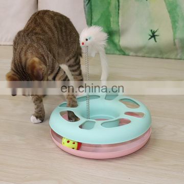 China Cat Toy Manufacturer Luxury Interactive Cat Toy Pet Cat Play Tray Toy With Ball