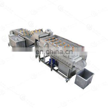 Brush Roller Spray Vegetable Fruit Washing Machine