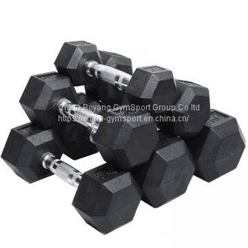 Iron Cast Painted Black Dumbbells photo-2