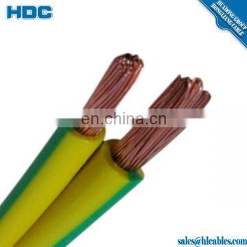 H07V-K NYAF copper cable 2.5mm2 4mm2 6mm2 10mm2 PVC insulation yellow and green colored cable