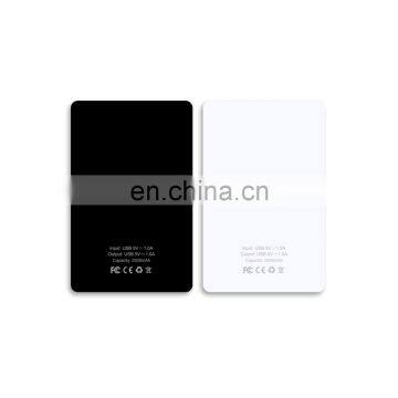 Factory Best Price Customized Logo 2500mAh Portable Bank Card Size Power Bank for Smart Phones