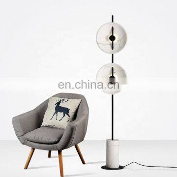 Modern Creative Standing Lighting White Marble Art Floor Lamp For Living Room Hotel photo-6