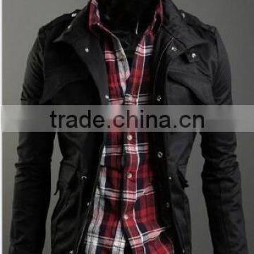 2015 Hot Sale Spring Coats Zipper Men New Fashion Men`s Coat Latest Design for Men photo-3