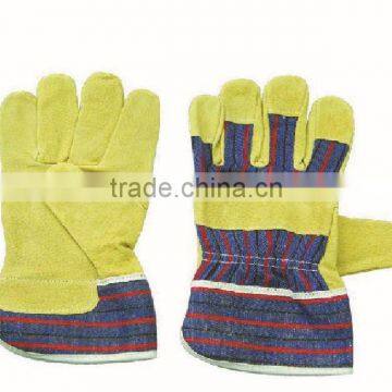 top quality full palm EN388 leather work glove safety glove