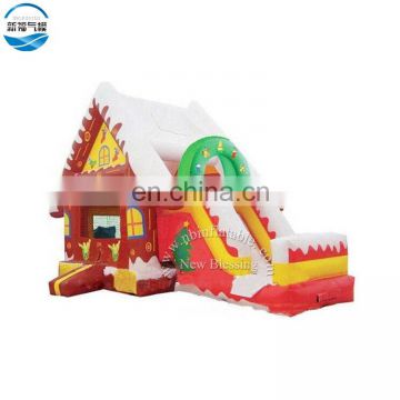 Christmas inflatable slide &bouncer for reantal or promotion advertising