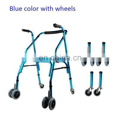 Quality Rollator Mobility Walking Aids Aluminum Sturdy Folding Walker for Disabled Medical Health Care Old People Outdoor
