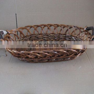 Oval Wicker Serving Tray