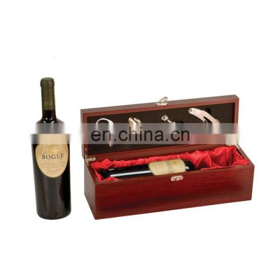 Hot sale Custom single wine bottle wooden wine gift box