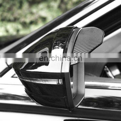 Car Accessories Side Rear Mirror Visor Rain Snow Guard Carbon Fiber Black Eyebrow