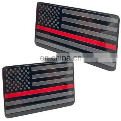 Custom Aluminum American Flag Left and Right Side Fender Car Emblem Badge