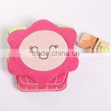 China towel manufactory pure cotton flower style baby slobber towel