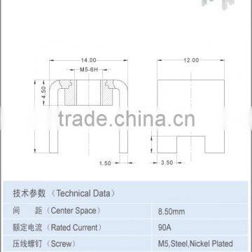 PCB Brass Terminal With Screw M5 90A 15 Ibf.in for PCB Board photo-2