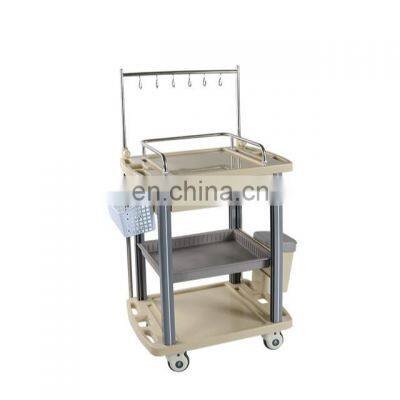 High Quality ABS Emergency equipment  IV cart infusion trolley with draws  for Hospital