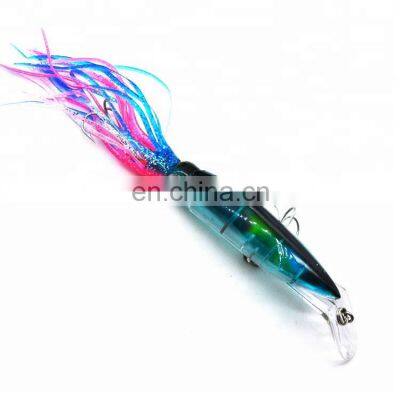 Wholesale high quality40g colorful octops squid jig fishing lure hard plastic trolling heads lure