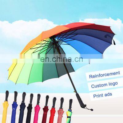 Factory Wholesale Personality Sublimation, Golf Umbrella Custom Logo Prints Promotional Umbrella/ photo-3