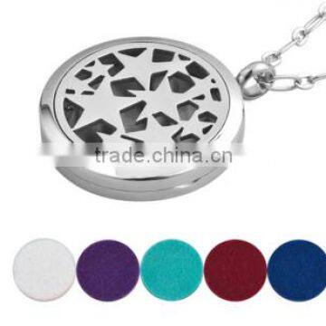Stars Round Shaped Perfume Essential Oil diffuser necklace
