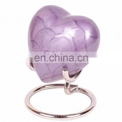 purple heart shape urns