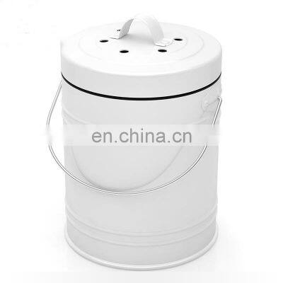 3-литровый и 5-литровый мини настольный контейнер для мусора без запаха из нержавеющей стали, кухонный компостный бак с фильтрующей крышкой photo-4