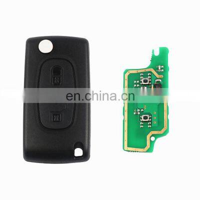 2 Buttons 433 Mhz ID46 Chip Flip Key Car Remote Smart Key Fob For Peugeot 207 307 308 407 Car Key