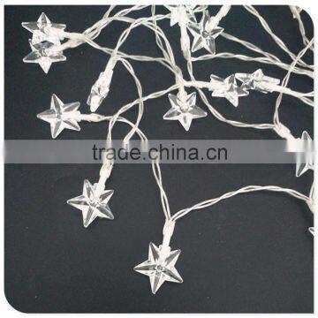 white battery operated opwered christmas lights with star bulbs cover