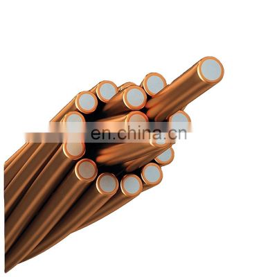 CCS Copper Clad Steel Wire Strand Conductor ASTM B228 for high frequency coaxial cables