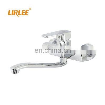 LIRLEE Ceramic Valve Core Wall Mounted Rainfall Bathroom Shower Brass Bathtub Mixer Faucet photo-4