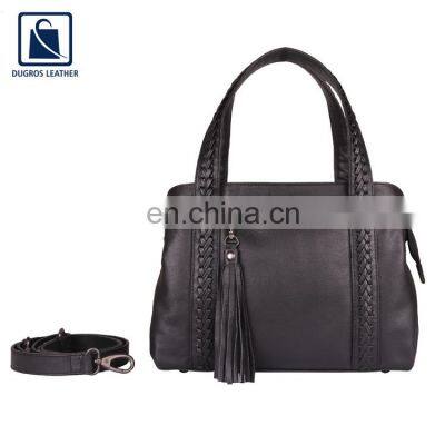 Luxury Pattern Top Selling Eye Catching Design and Zip Closure Type Stylish Women Genuine Leather Handbag