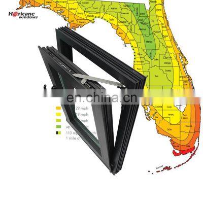 Horicane Windows Florida Miami-Dade Hurricane Approved aluminium tilt and turn impact windows