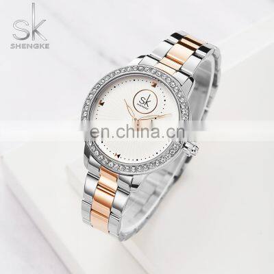 SHENGKE Ladies Shining Diamond Watches Classic Business Wacths Creative Design Female Bracelet watch