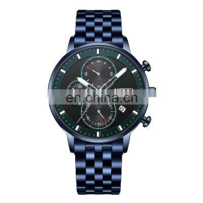 NIBOSI 2531 Montre Luxe Homme Three-Eye Six-Pin Chronometer Quartz Watch With Calendar photo-2