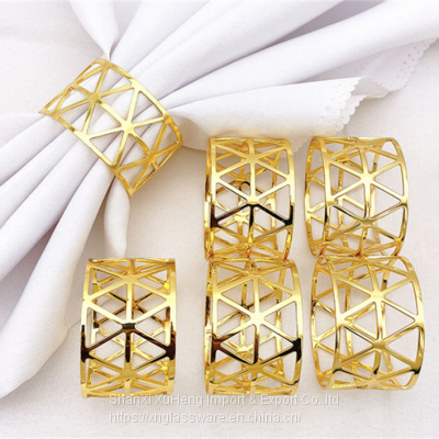 Hotel Restaurant Rose Gold Silver Colored Napkin Rings For Table Decoration Wedding photo-5