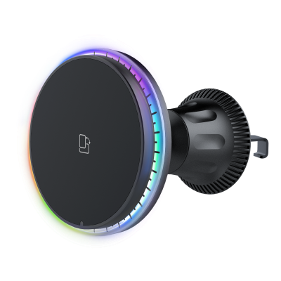 Car Wireless Charger 15W High-speed Wireless Charging Simple and Firm Installation High Quality ABS+ Silicone + Strong Magnetic