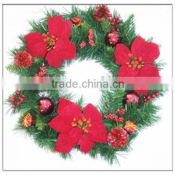 Artificial Green Leaf Made Christmas Swag With Candle for Window Decoration photo-6