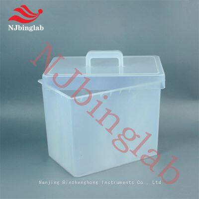 NJbinglab PFA acid tank for soaking and claning of lab vessels, with lid