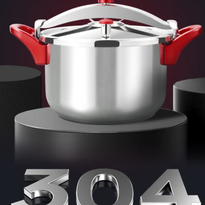 Stainless Steel Pressure Cooker 304 Household Gas Stove Electromagnetic Stove Special Thick Explosion-proof Pressure Cooker Large Capacity photo-2