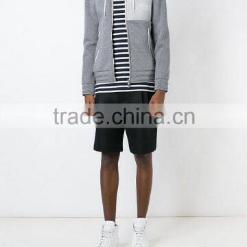 New Fashion High Quality Custom Made Hoodie Grey Zip up Hoodie photo-3