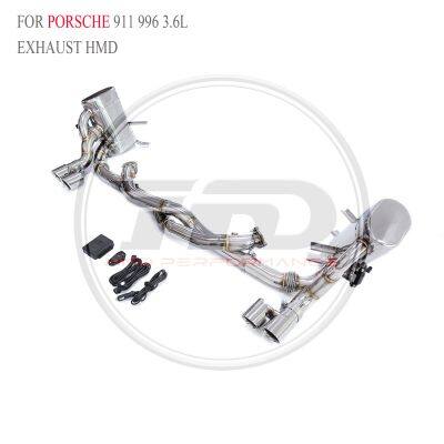 HMD Stainless Steel Exhaust catback for Porsche 911 996/997.2 Turbo Auto Replacement Modification Electronic Valve whatsapp+86 18946955156