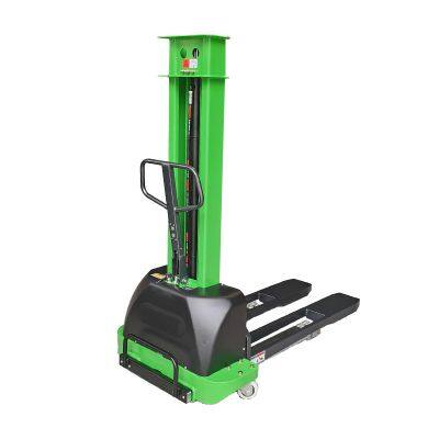 Semi Self Electric Self-Lift Stacker Hand Forklift photo-5
