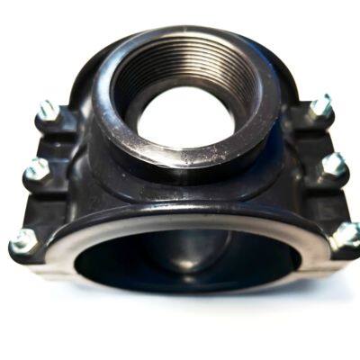 PE PPR PVC universal high-pressure three-way four-way saddle seat fixture with additional interface