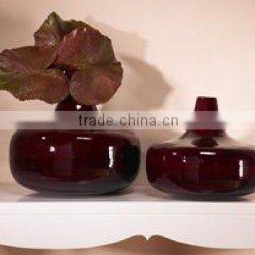 High quality best selling eco friendly spun red lacquer bamboo vase in Viet Nam