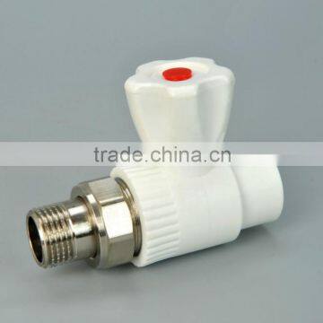 heat-resistant brass union ppr body abs handle STRAIGHT radiator VALVE