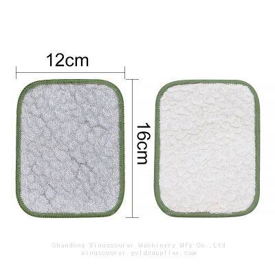 Kitchen Dishwashing Cloth Silver Thread Cotton Sponge Dish Washing Cloth photo-4