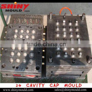 24 cavities plastic screw bottle cap mould